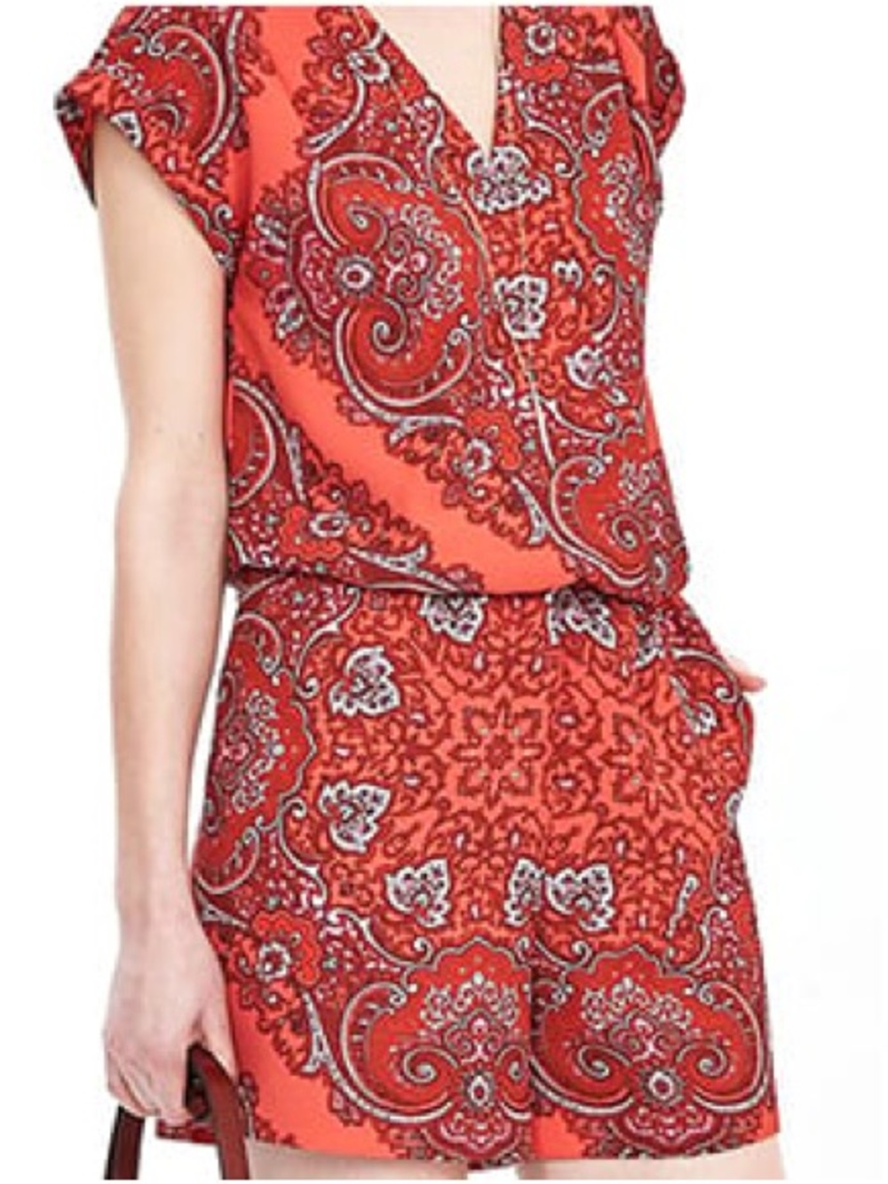 Banana Republic bright paisley romper